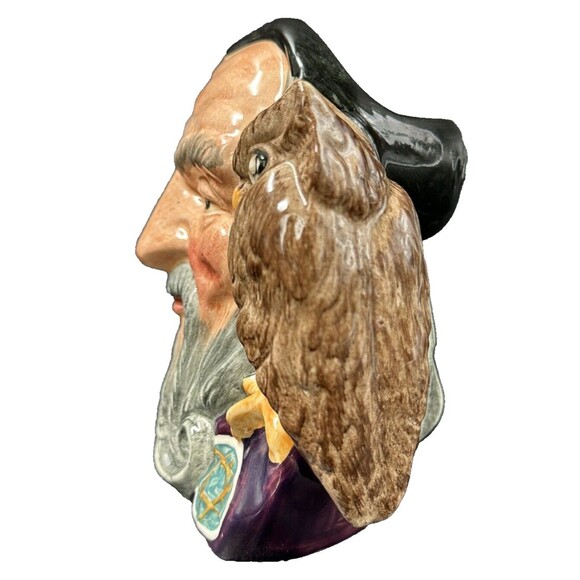 Vintage Royal Doulton Merlin Toby D6536 Jug made in England 1959 with Owl - Picture 2 of 7